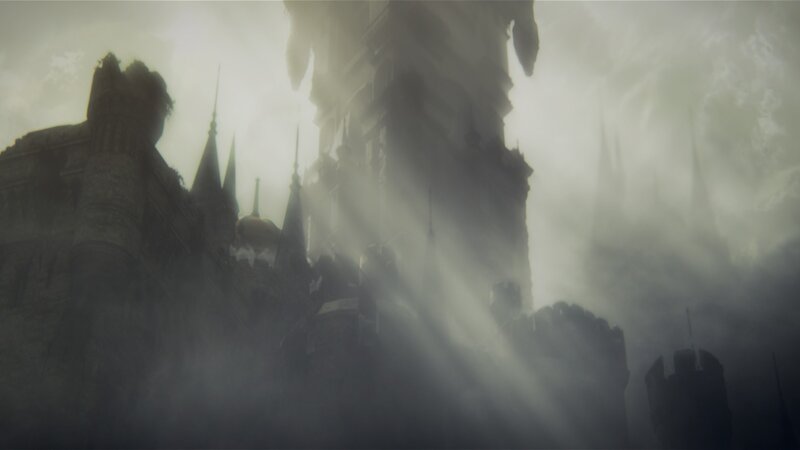 Castle in Fog — Gray, Dramatic