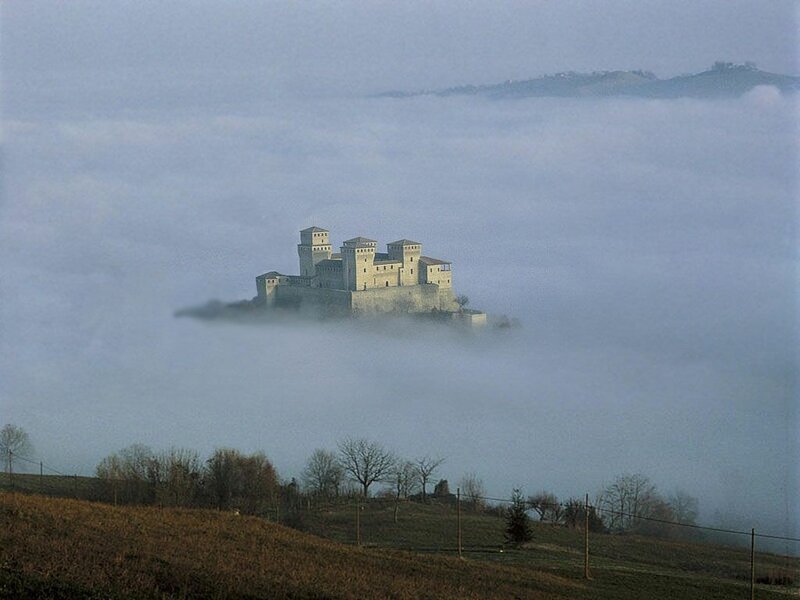 Castle in Fog — Gray, Misty