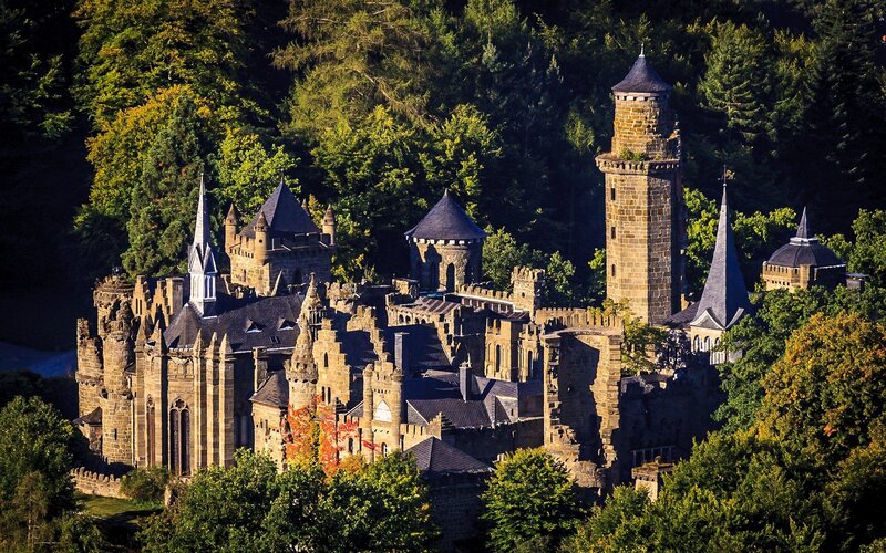 Castle in Forest — Green, Dramatic, Afternoon