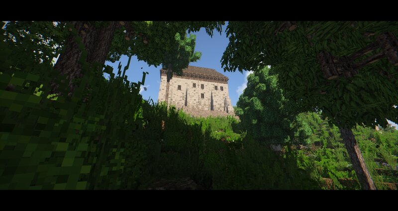 Castle in Forest — Green, Serene, Afternoon, 3d Render