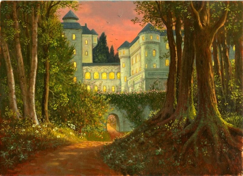 Castle in Forest — Green, Serene
