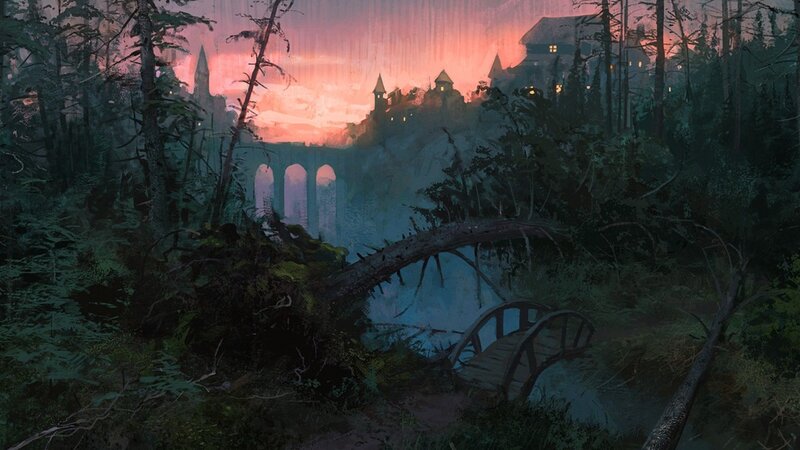 Castle in Forest — Pink