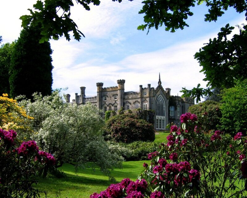 Castle in Garden — Green, Serene