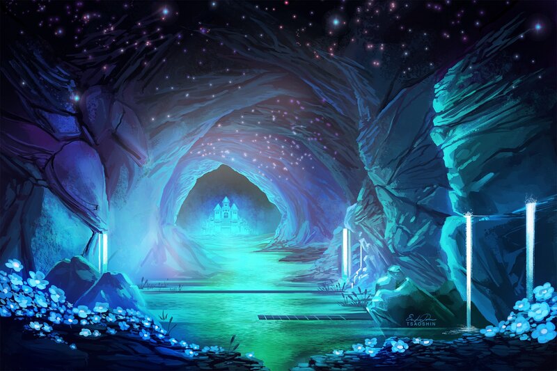Castle in Glowing Cave