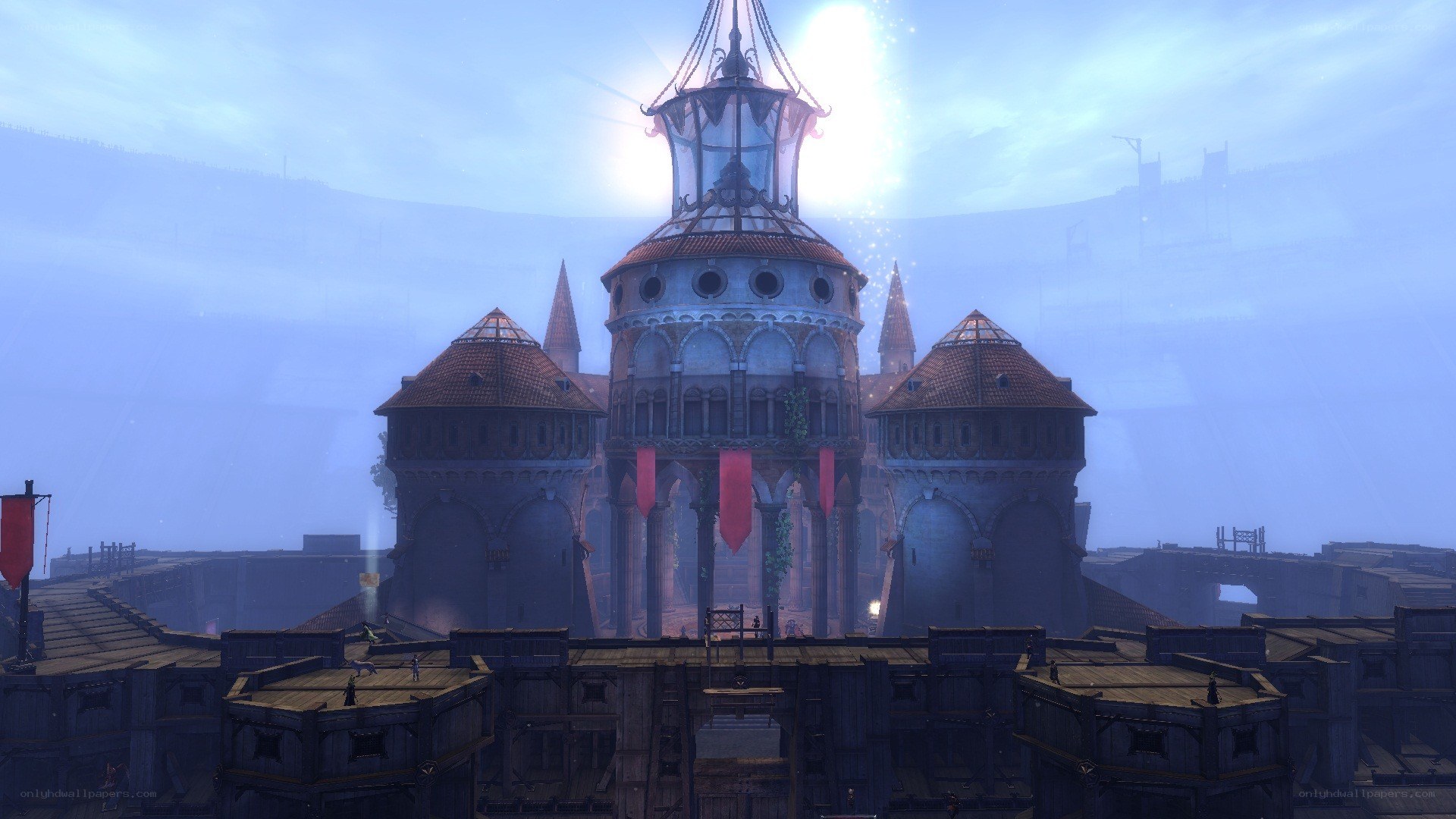 castle in misty light