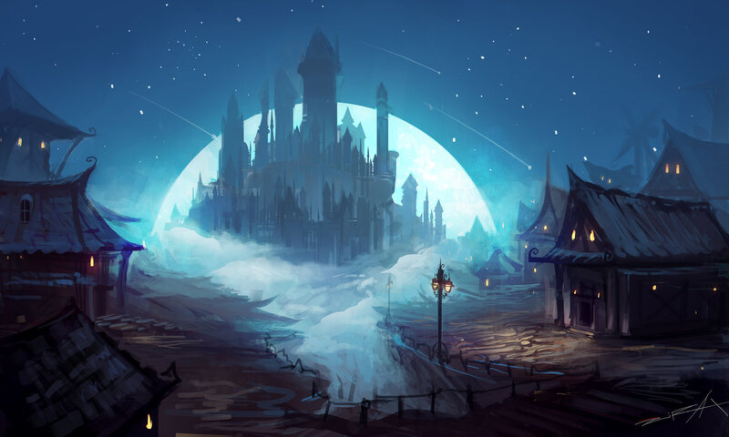 Castle in Moonlight