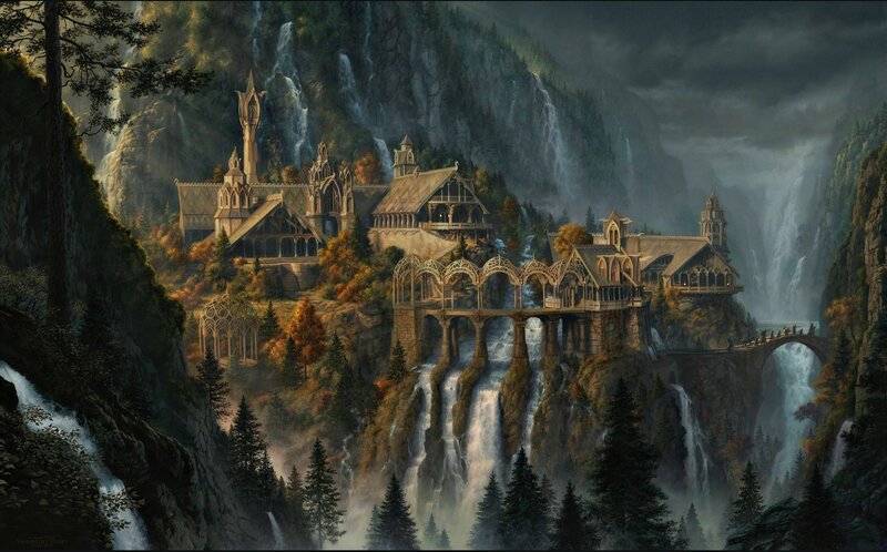 Castle in Mountain Valley — Green, Dramatic, Autumn