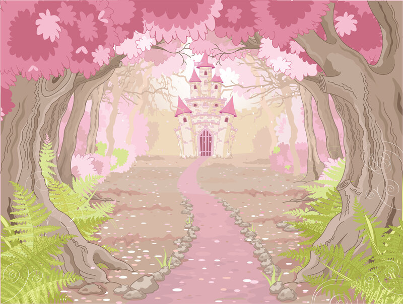 Castle in Pink Forest