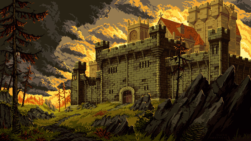Castle in Pixel Art