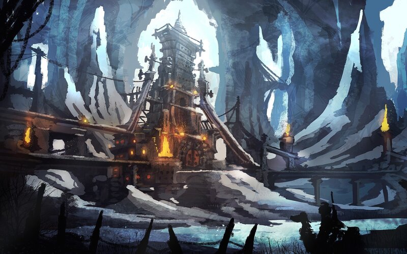 Castle in Snowy Cave