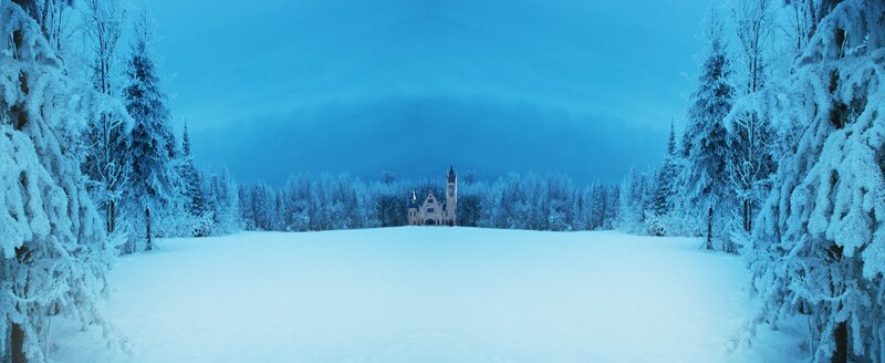 Castle in Snowy Field