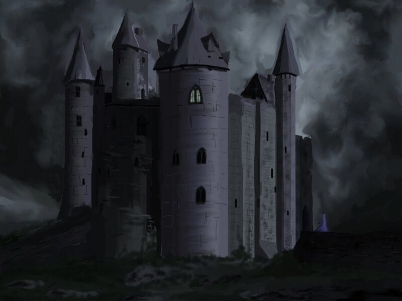 Castle in Storm — Gray
