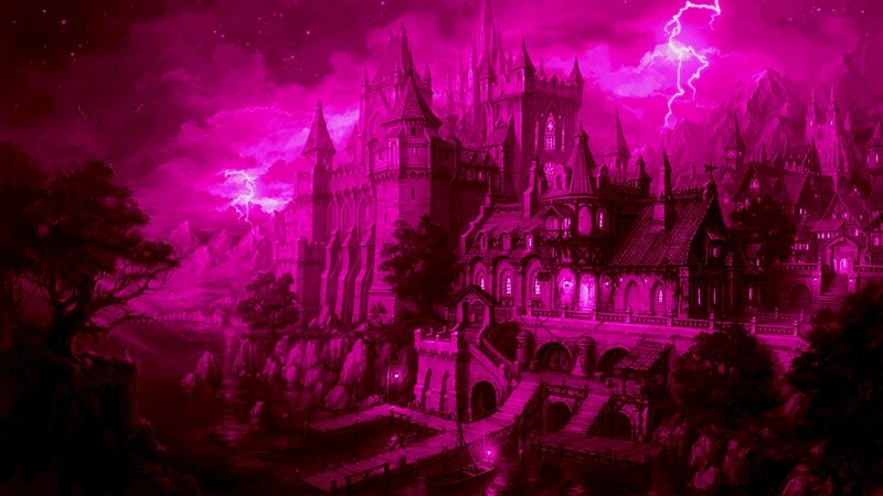 Castle in Storm — Magenta