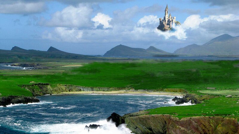 Castle in the Clouds — Green, Fantastical