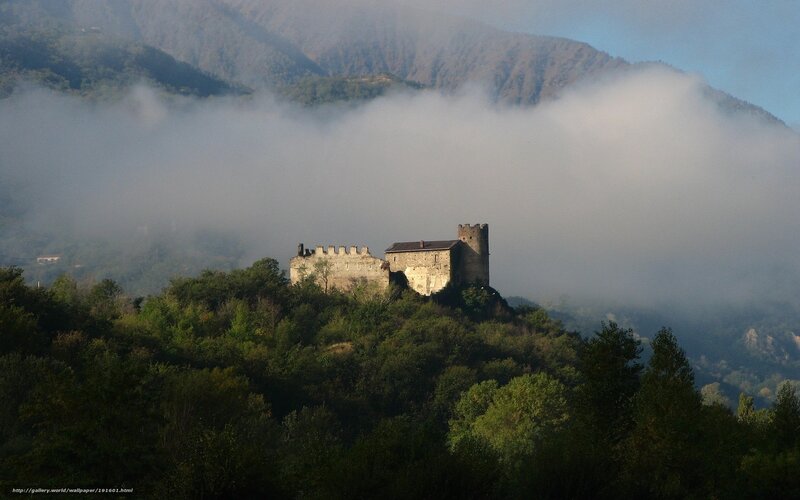 Castle in the misty mountains