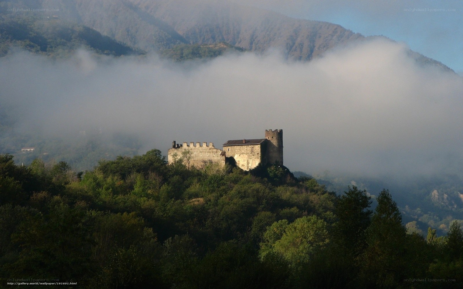 Castle in the misty mountains