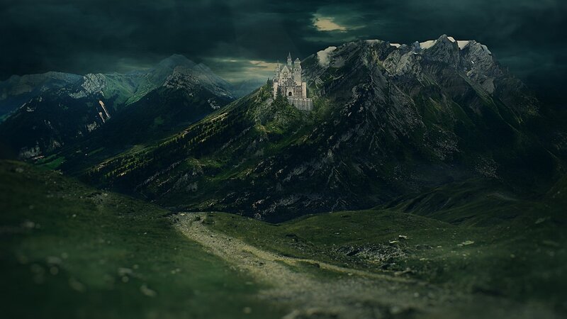 castle in the mountains