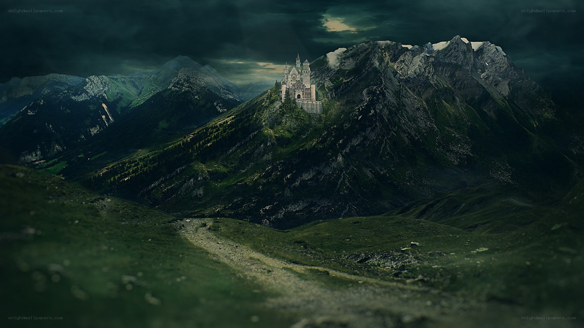 castle in the mountains