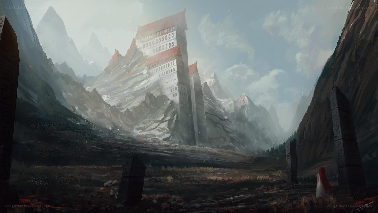 castle in the mountains