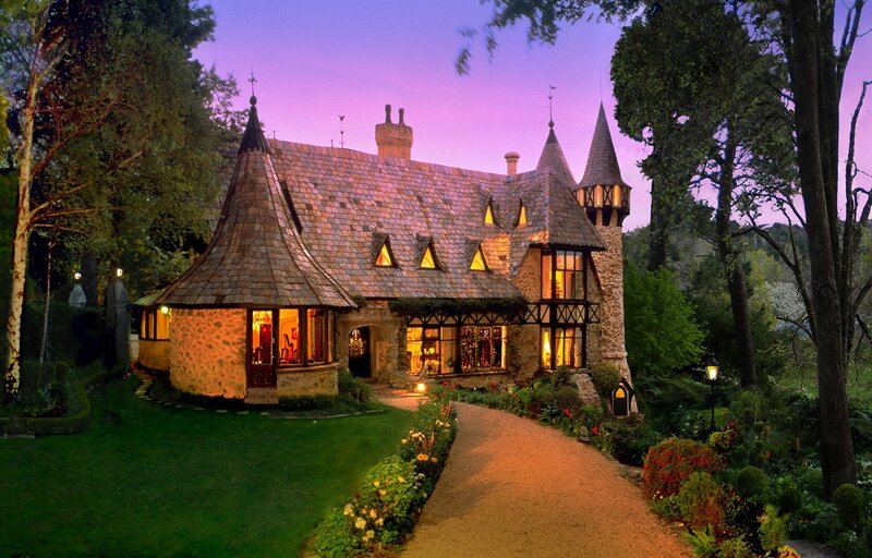 Castle-like House at Dusk