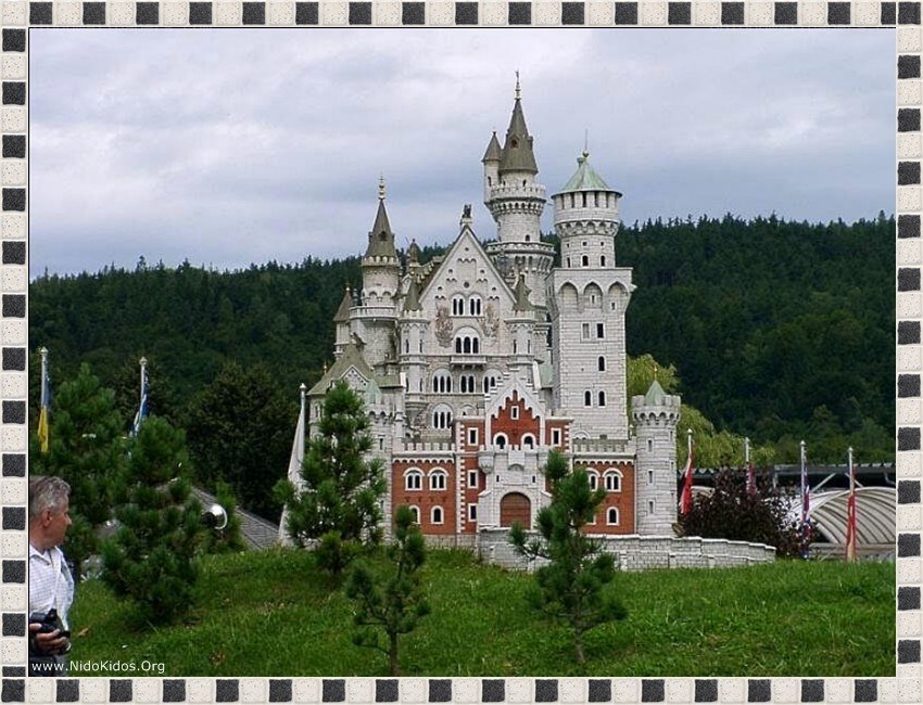 castle model in park