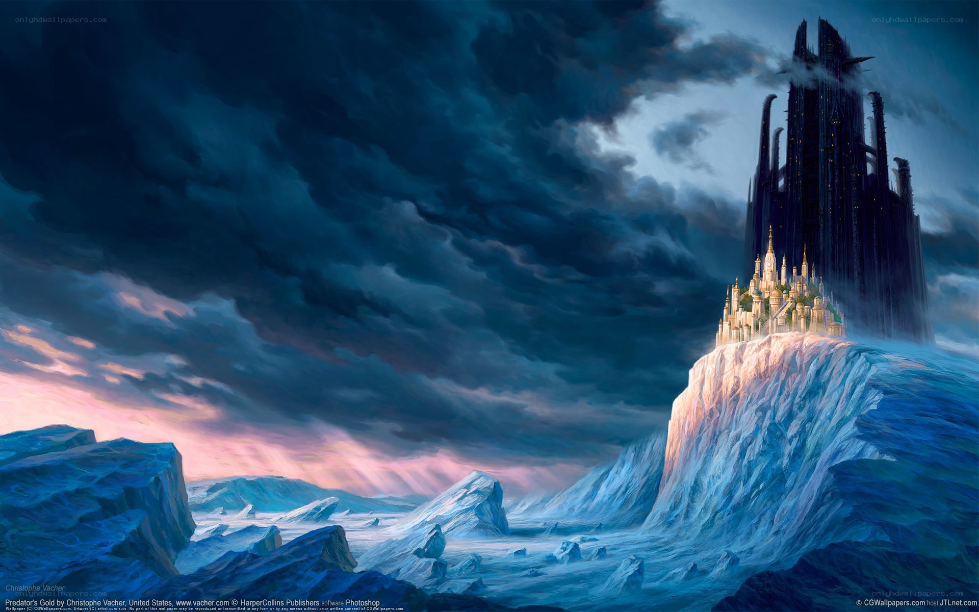 Castle on a Cliff at Dusk