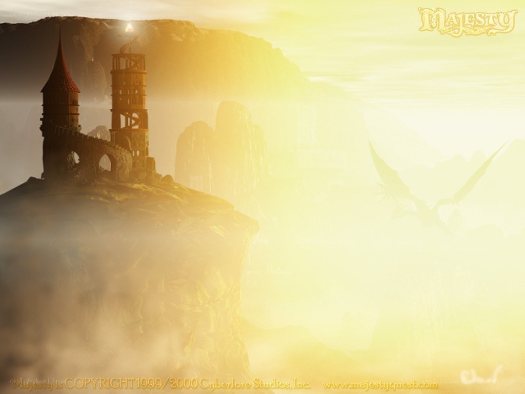 castle on a cliff at sunrise