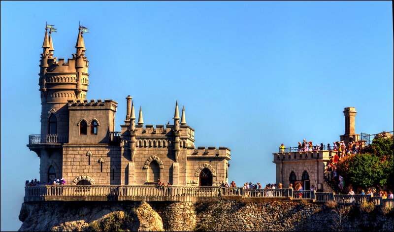 Castle on a Cliff — Blue, Dramatic, Afternoon, Photograph