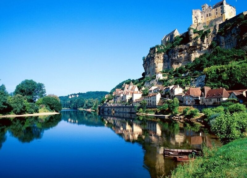 Castle on a Cliff — Blue, Serene, Afternoon, Photograph