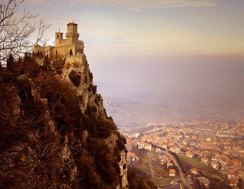 Castle on a Cliff — Brown, Dramatic, Afternoon