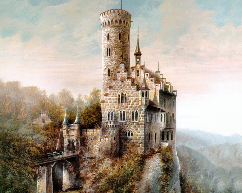 Castle on a Cliff — Brown, Serene