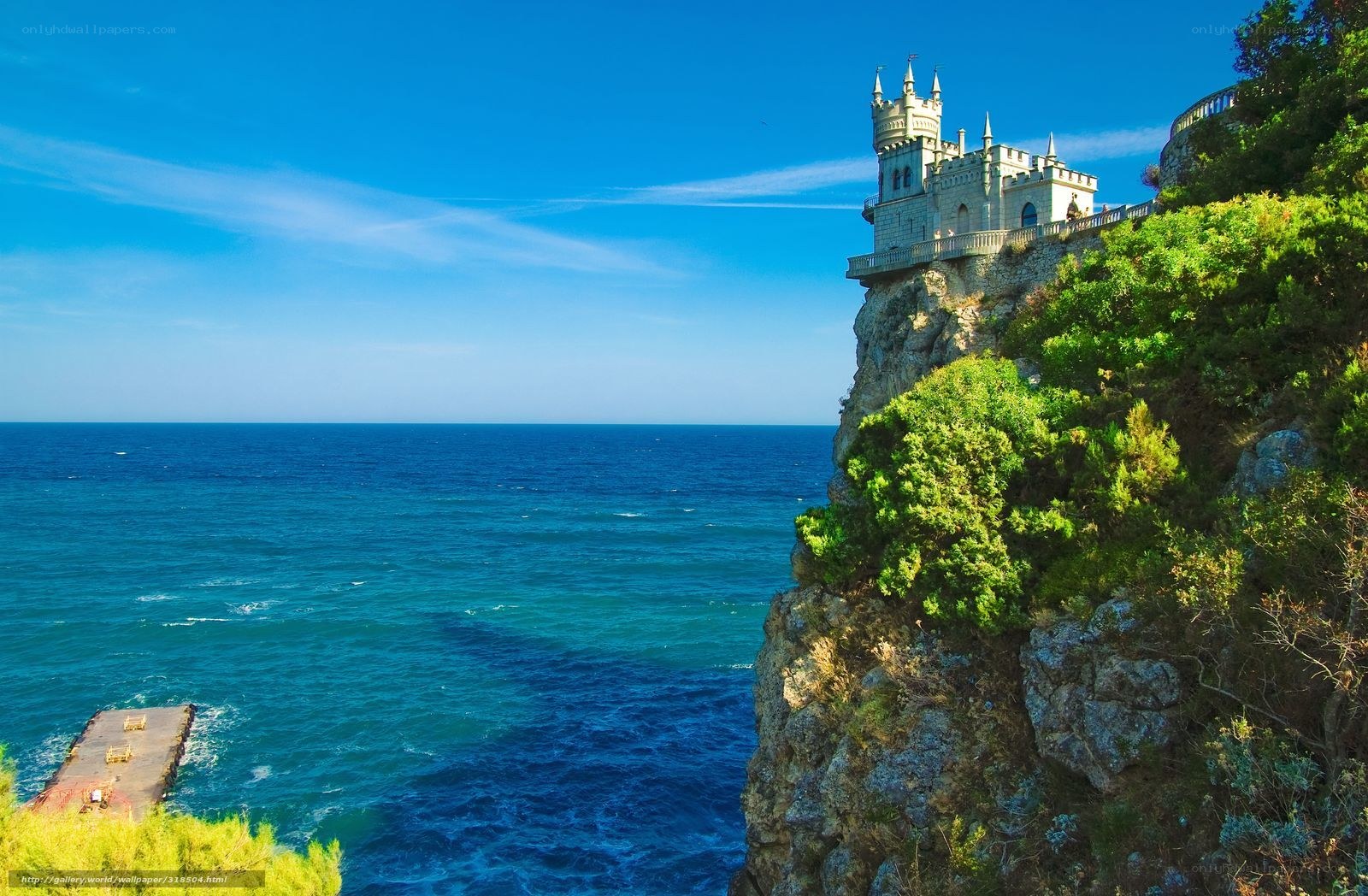 castle on a cliff by the sea