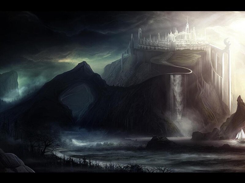Castle on a Cliff — Dark Gray