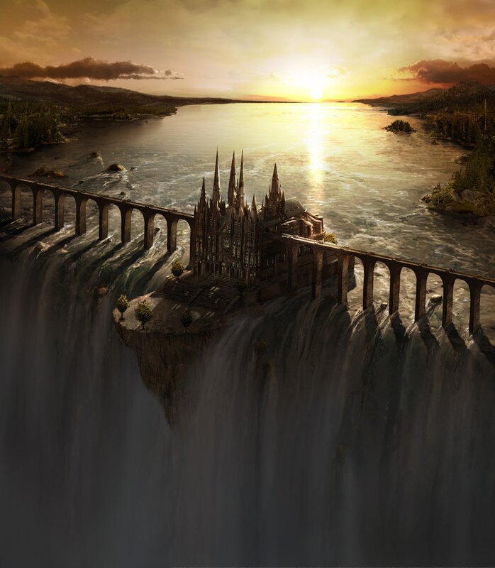 Castle on a Cliff — Gold, Dramatic, Sunset