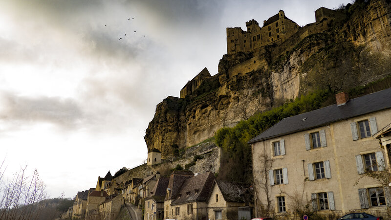 Castle on a Cliff — Gray, Dramatic, Autumn