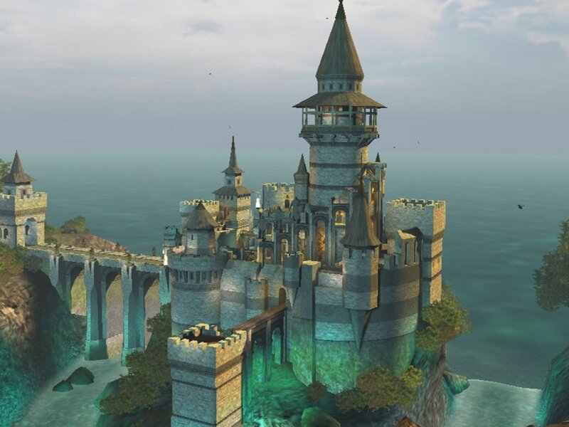 Castle on a Cliff — Gray, Serene, Afternoon