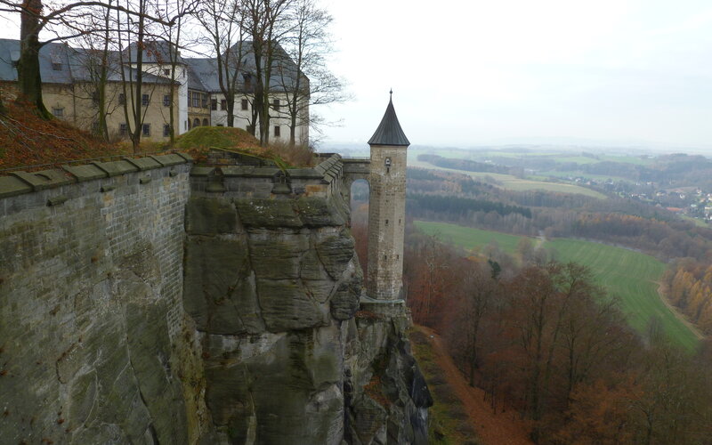 Castle on a Cliff — Gray, Serene, Autumn