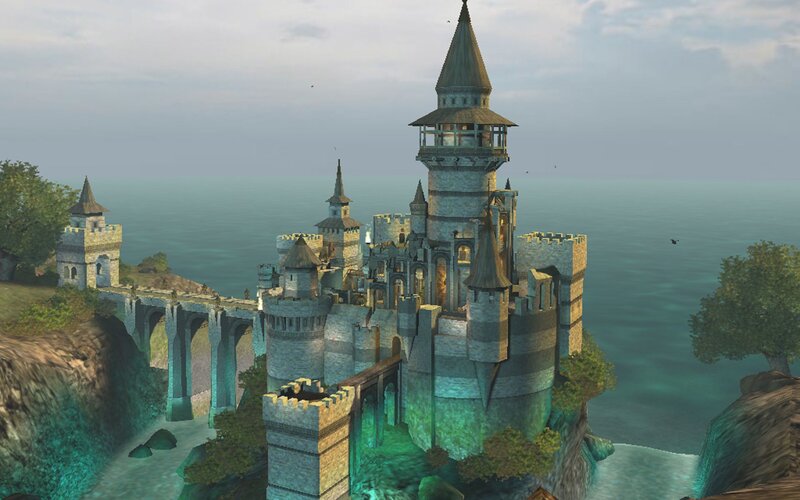 Castle on a Cliff — Gray, Serene