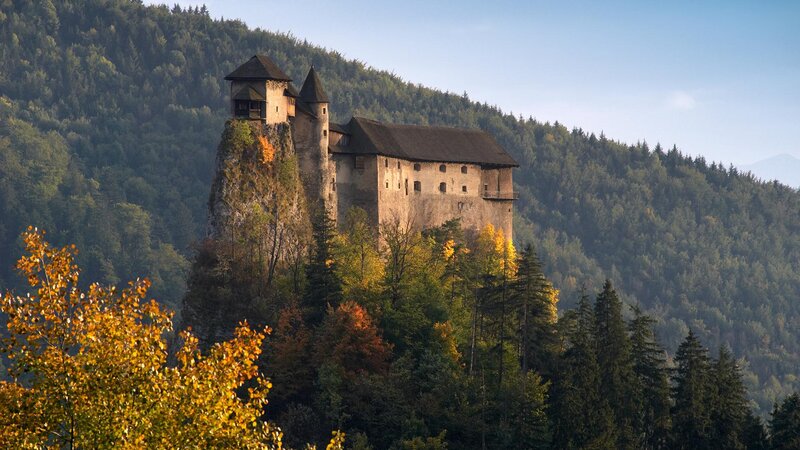 Castle on a Cliff — Green, Serene, Autumn
