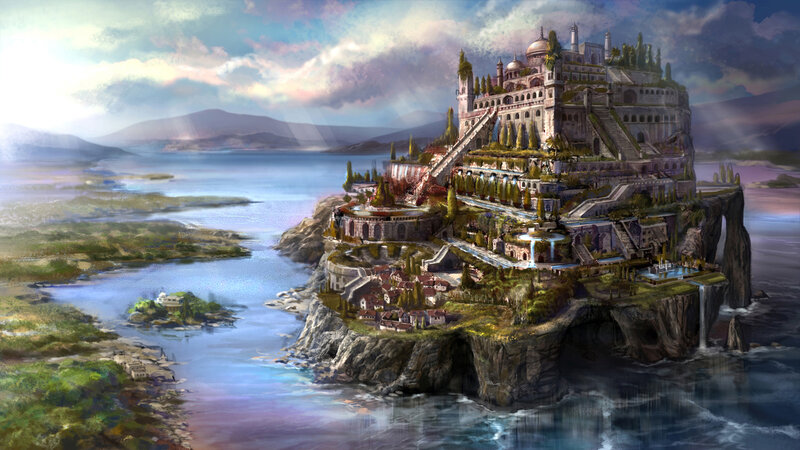 Castle on a Cliff Island