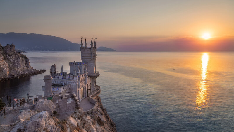 Castle on a Cliff — Orange, Serene