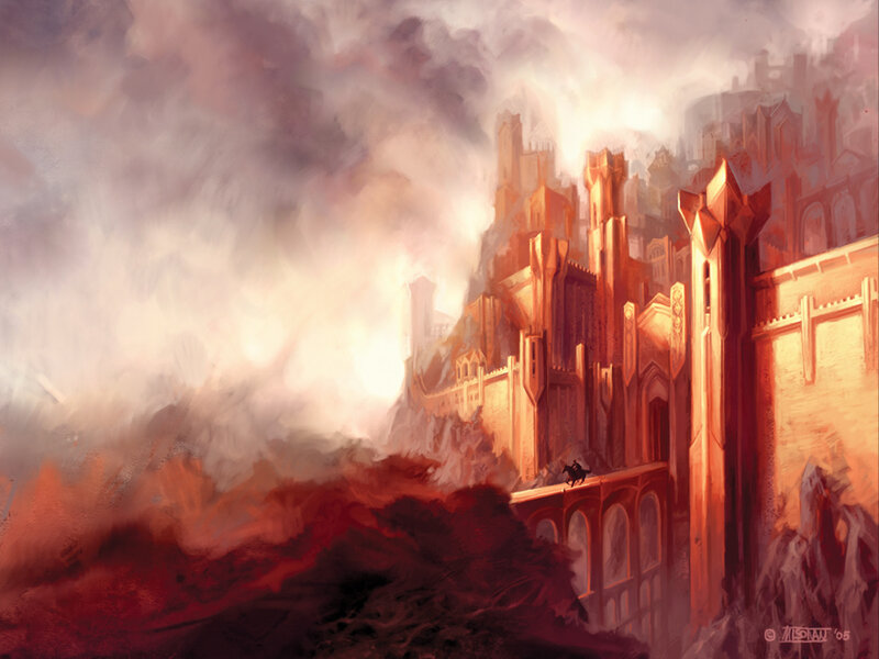 Castle on a Cliff — Red