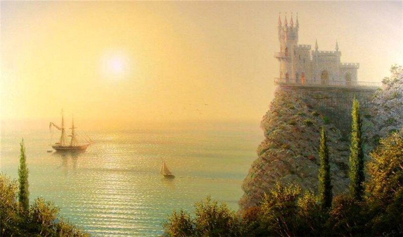 Castle on a Cliff — Yellow