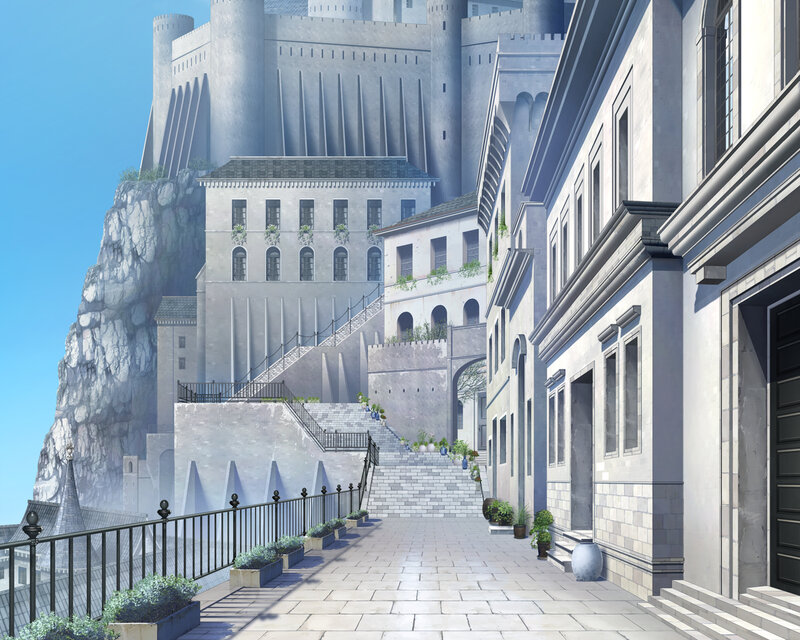 castle on a cliffside