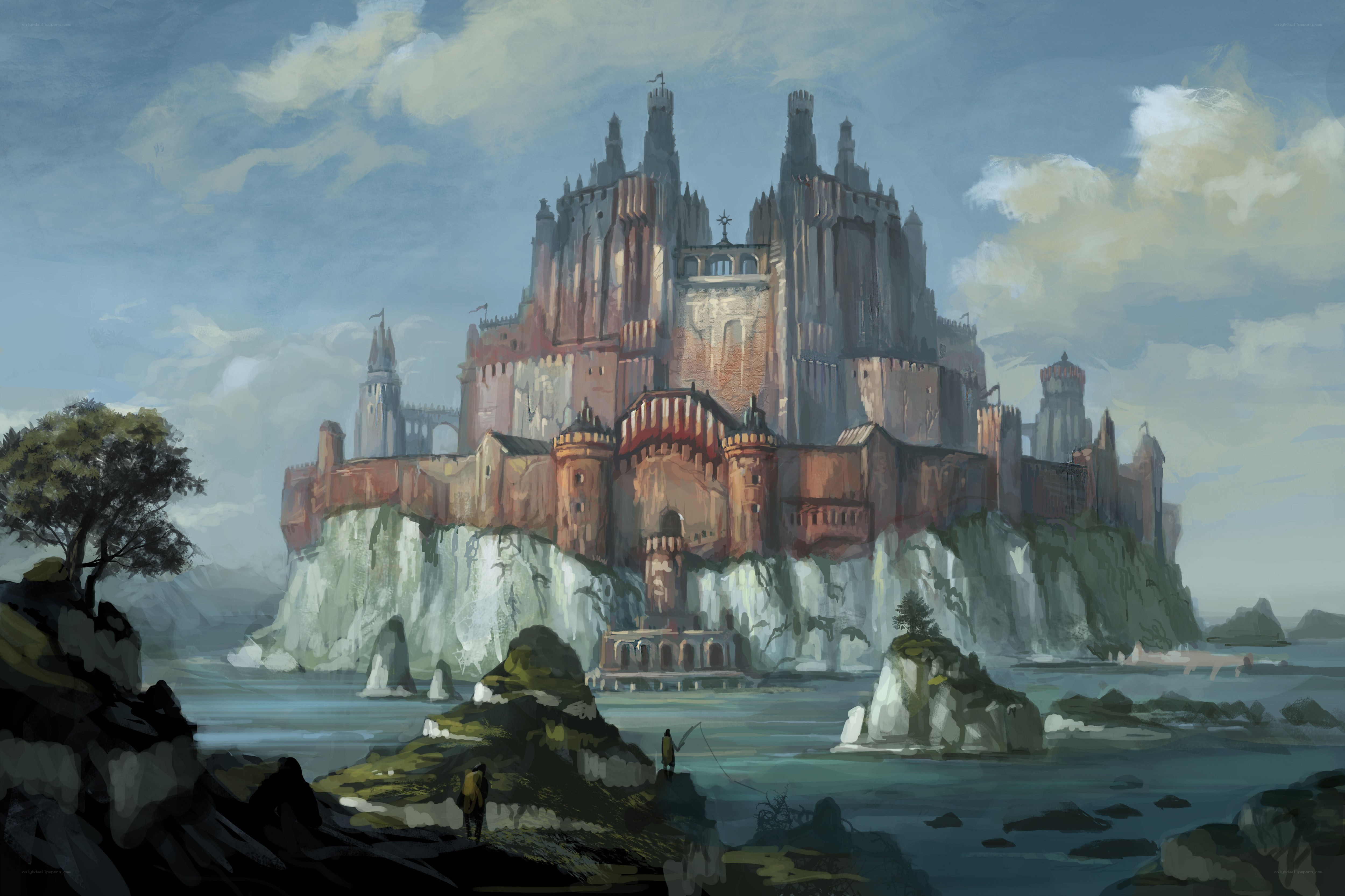Castle on a coastal cliff