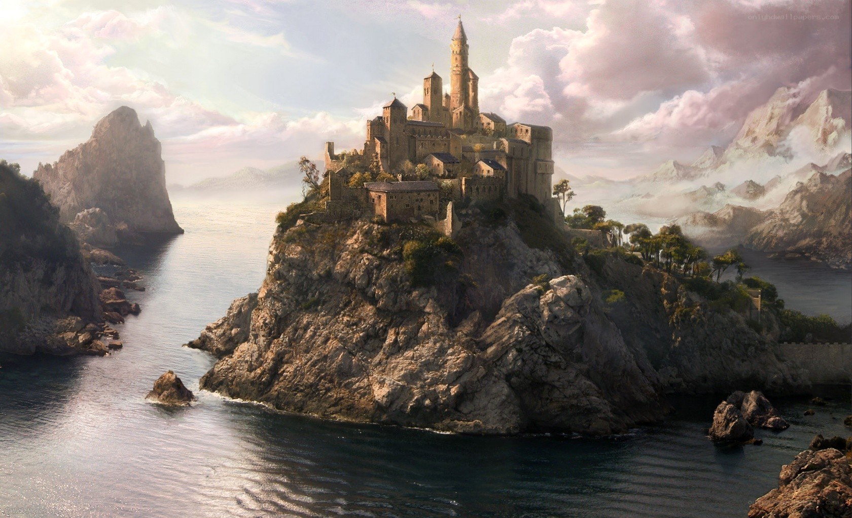 castle on a coastal cliff