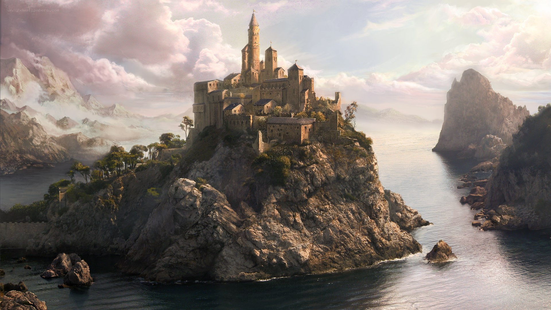 Castle on a coastal cliff