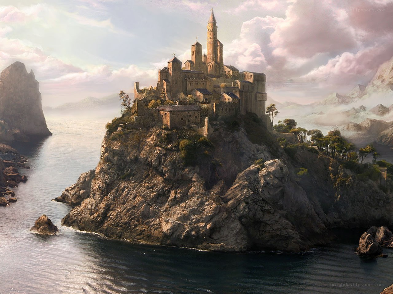 Castle on a coastal cliff