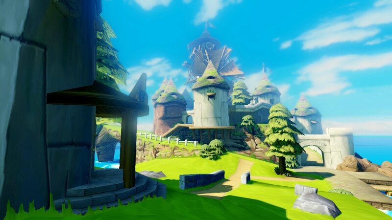 Castle on a Coastal Cliff — Green