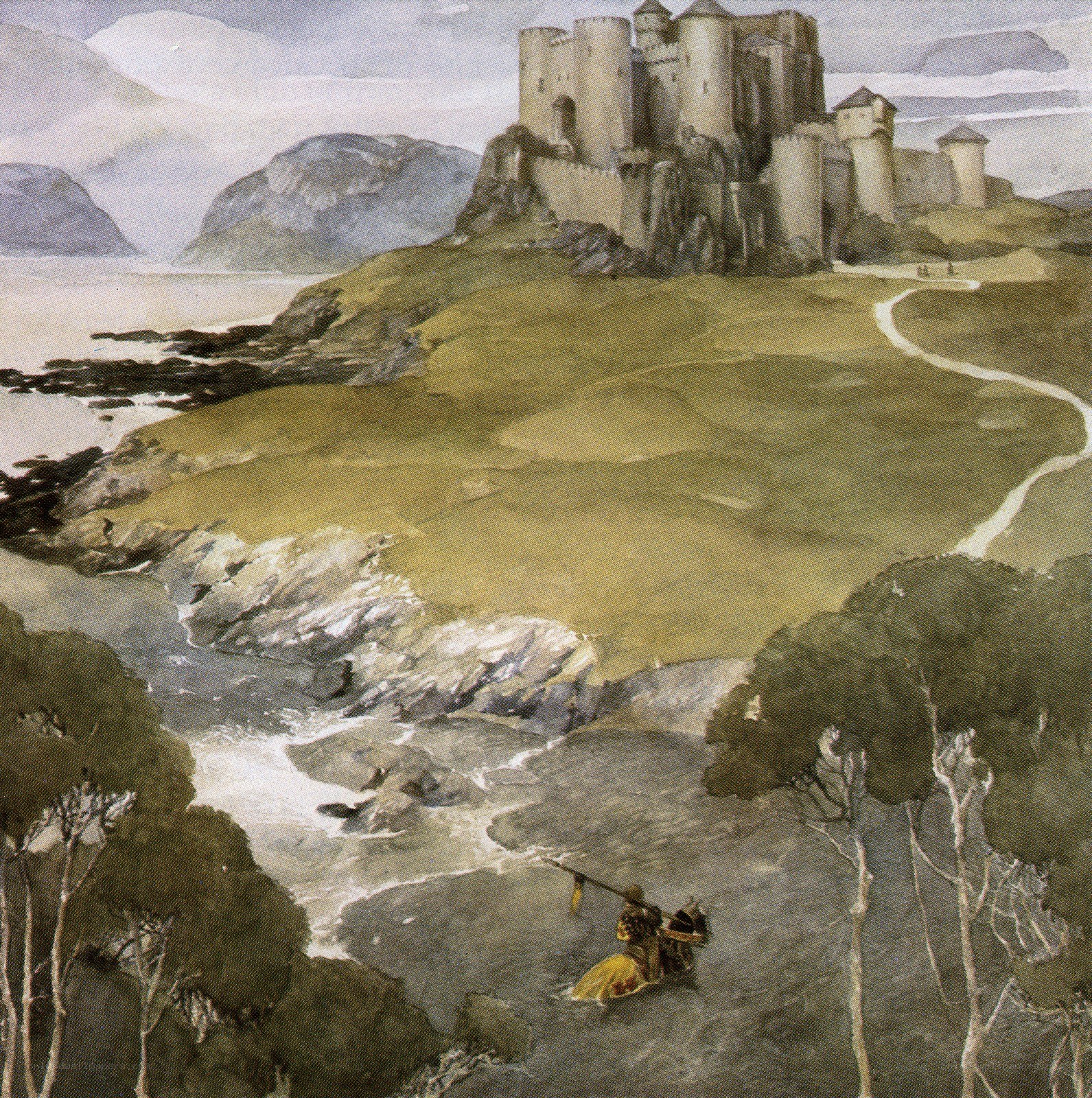 Castle on a coastal hill